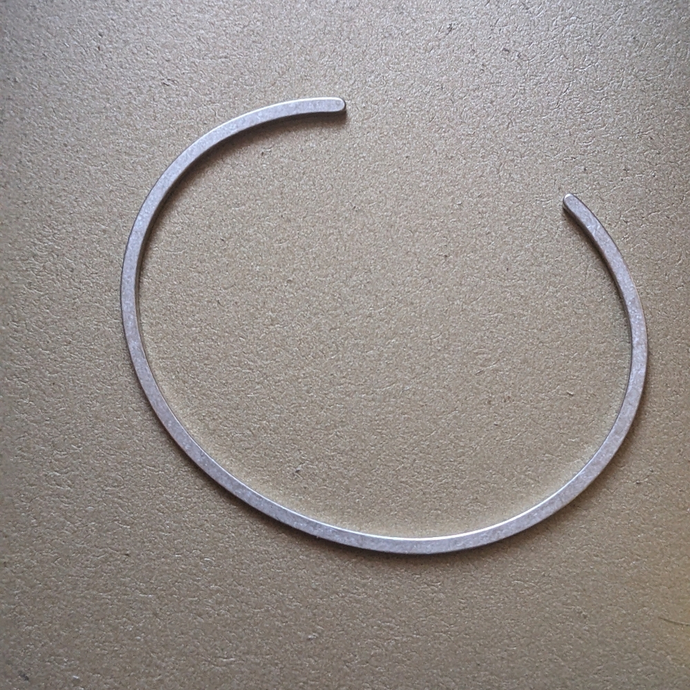 Sterling Silver Made In Canada Mat Silver Minimalist Cuff Bracelet